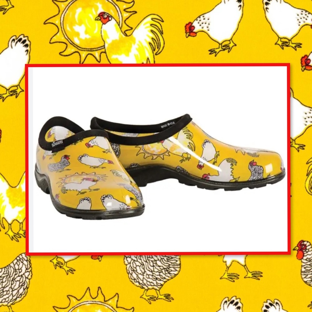 SLOGGERS WOMENS CHICKEN SLIP ON SHOES 6